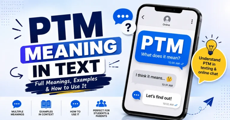 ptm meaning in text