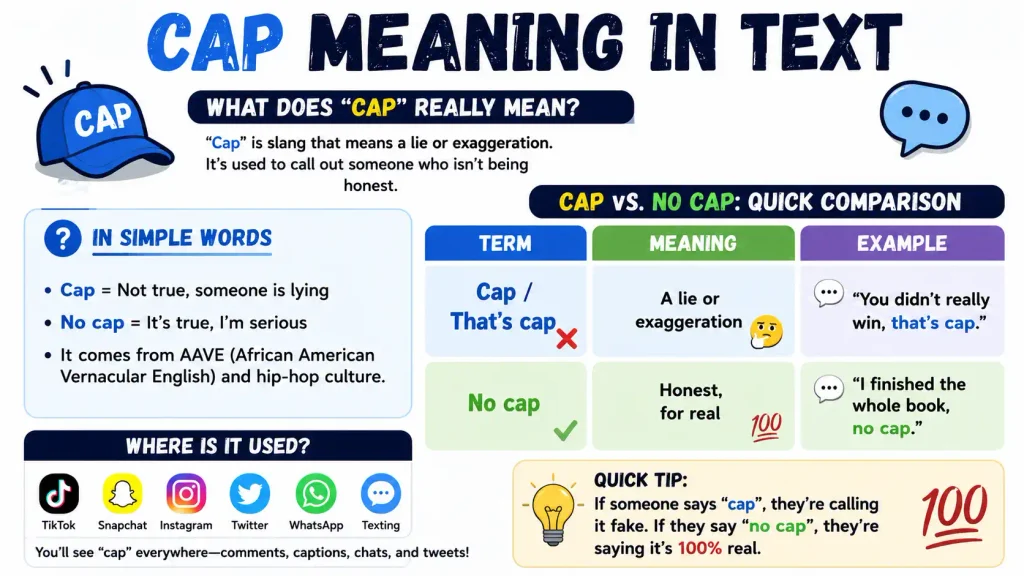 Cap Meaning in Text