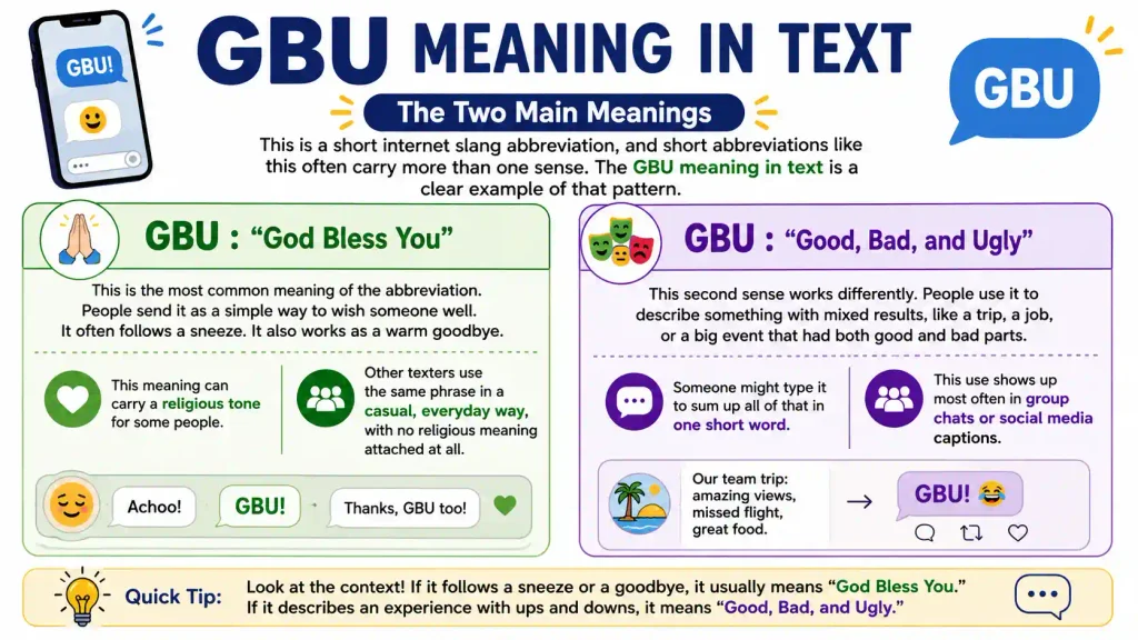GBU Meaning in Text