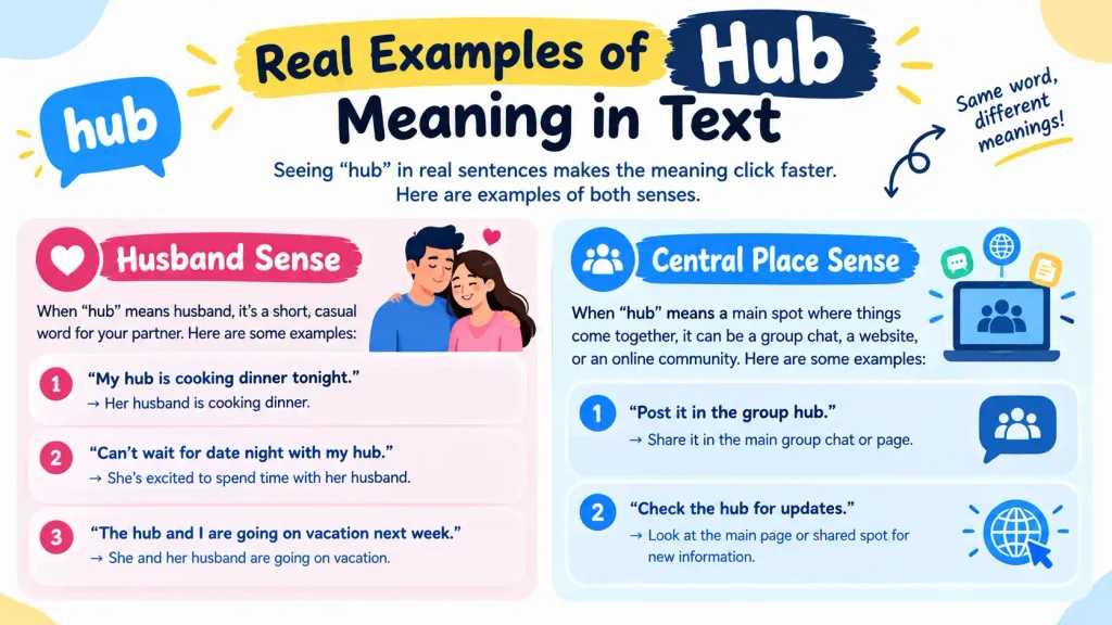 Hub Meaning in Text