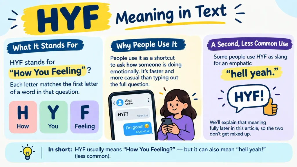 HYF Meaning in Text