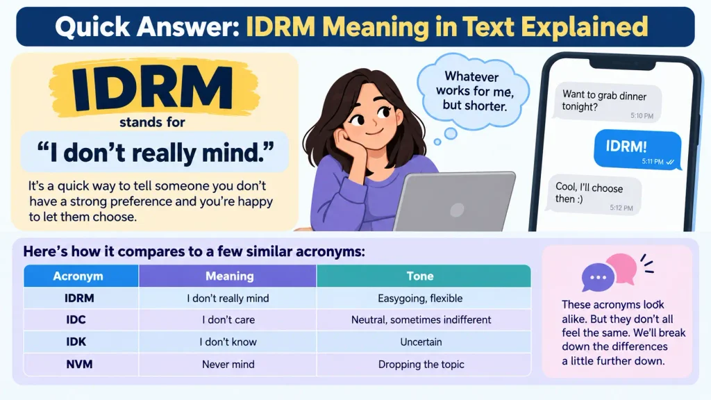 IDRM Meaning in Text
