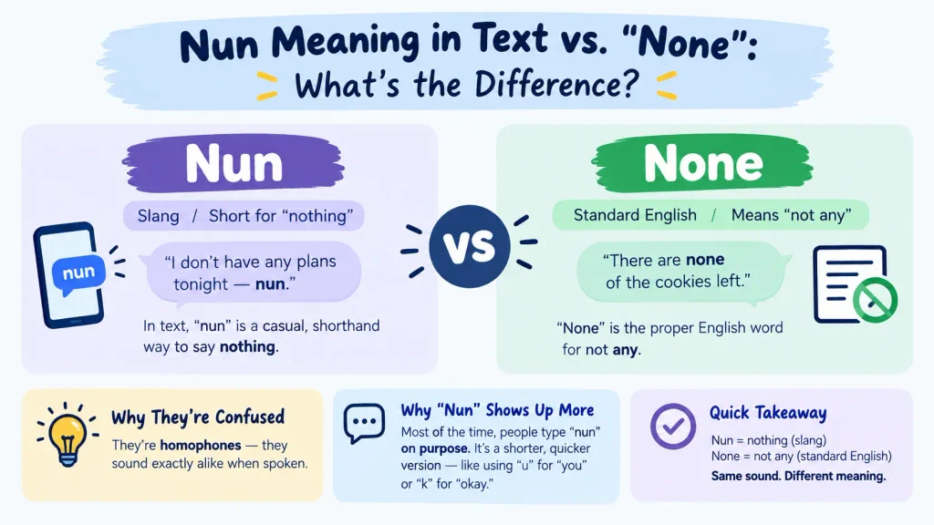 Nun Meaning in Text