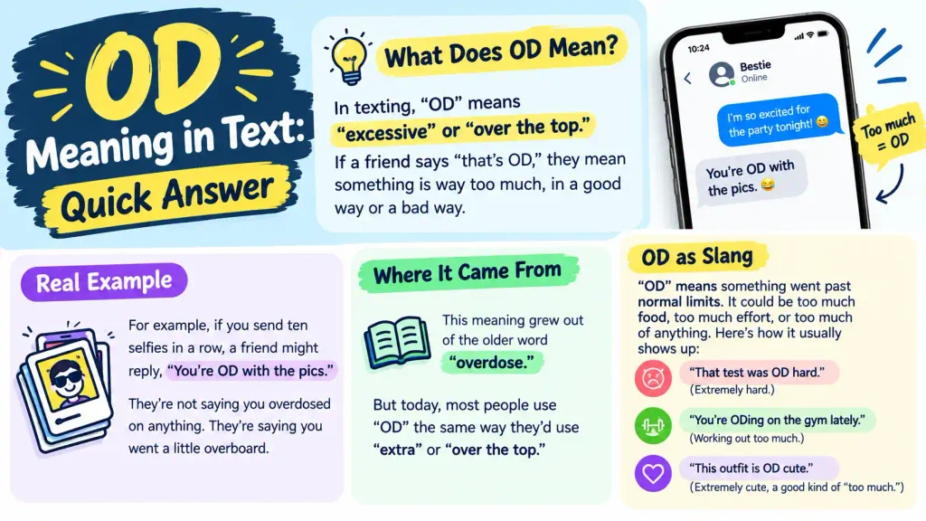 OD Meaning in Text