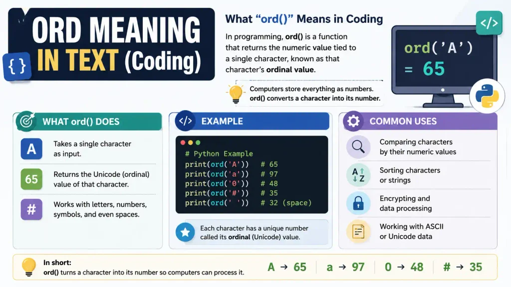 Ord Meaning in Text