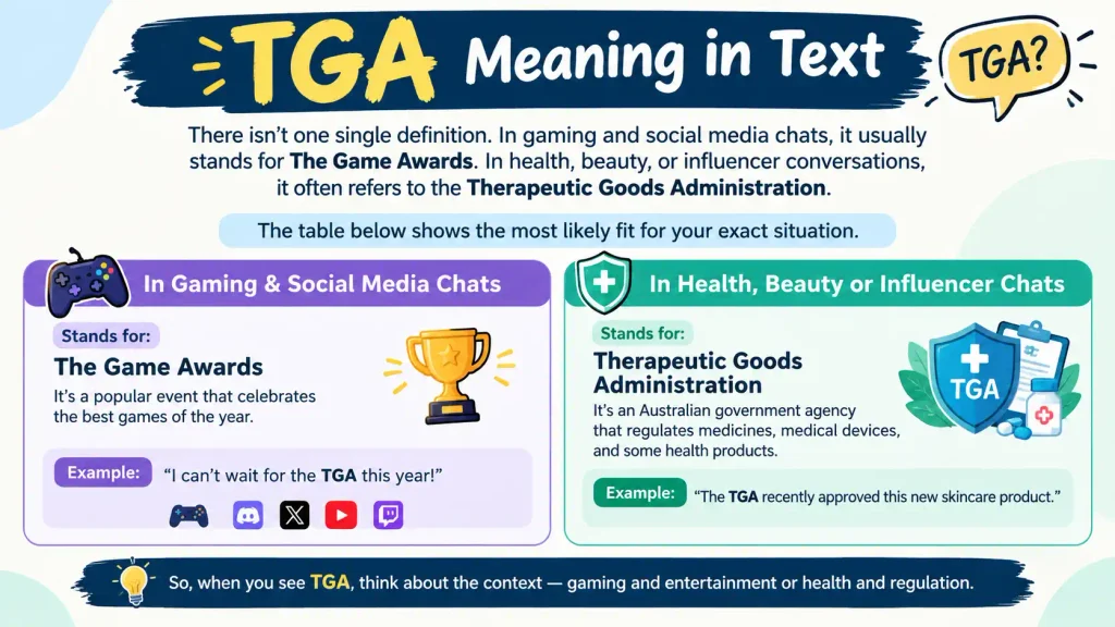 TGA Meaning in Text