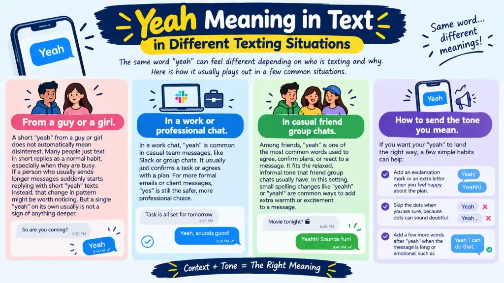 Yeah Meaning in Text