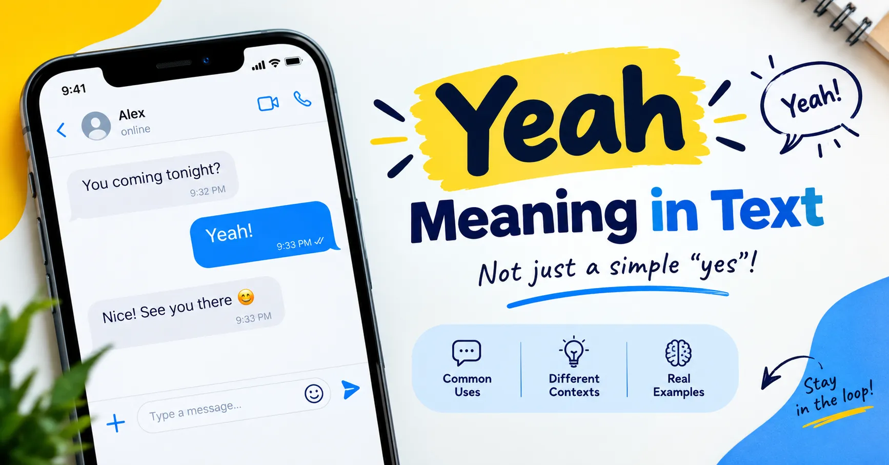 Yeah Meaning in Text