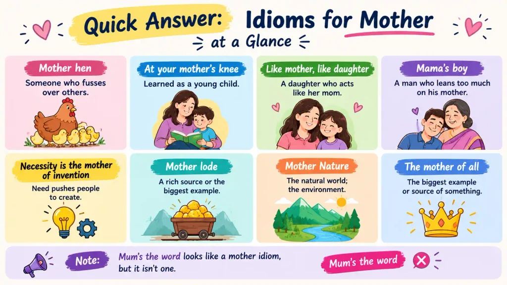 Idioms for Mother