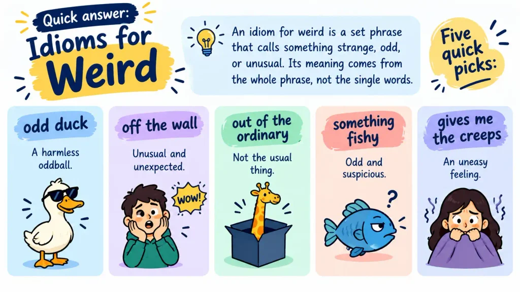  Idioms for Weird
